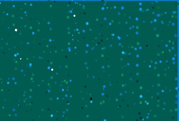 Light Blue, Green vector texture in poly style with circles, cubes.