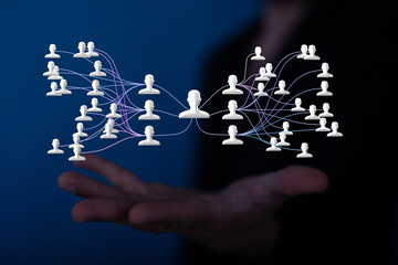 hierarchy connection team group 3d