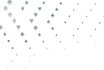 Light Green vector background with cards signs.