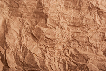 Brown crumpled paper background.Paper texture
