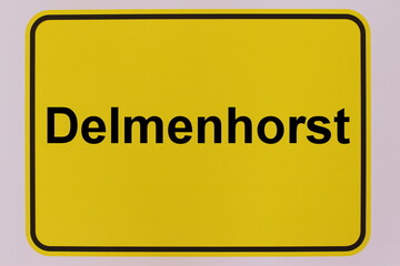 Illustration eines Stadteingangsschildes der Stadt Delmenhorst