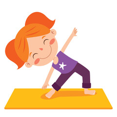 Funny Kid In Yoga Pose