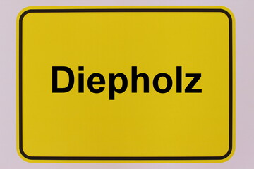 Illustration eines Stadteingangsschildes der Stadt Diepholz