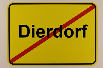 Illustration eines Stadtausgangsschildes der Stadt Dierdorf