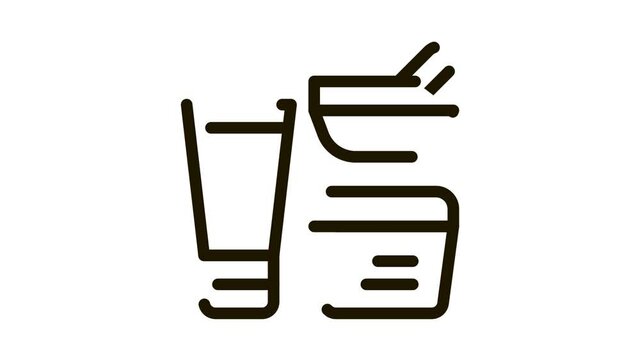 Cosmetic Container Tube Icon Animation. black Cosmetic Container Tube animated icon on white background
