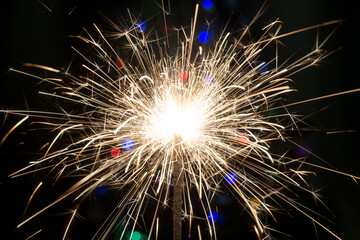 fireworks in the night sky