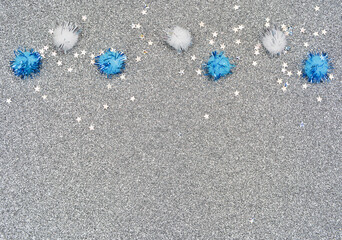 Grey background with Christmas theme