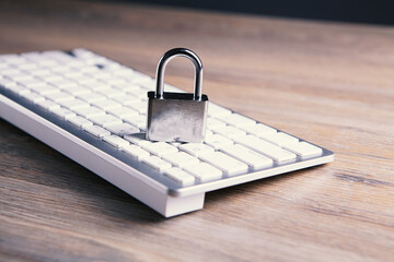 Internet and computer security concept.