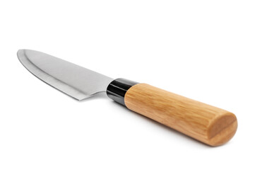Big kitchen knife  on a white background.