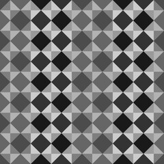 Diamonds, rhombuses, triangles seamless pattern. Geometric image. Folk ornament. Ethnic ornate. Geometrical background. Retro motif backdrop. Tribal wallpaper. Ethnical textile print. Abstract vector