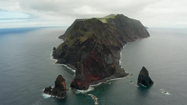 Aerial footage of S&atilde;o Jorge, Acores Islands