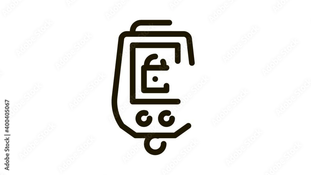 Poster secure alarm padlock icon animation. black secure alarm padlock animated icon on white background