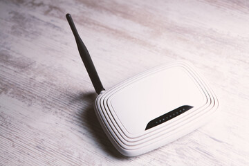 Wireless Wi-Fi router on the table