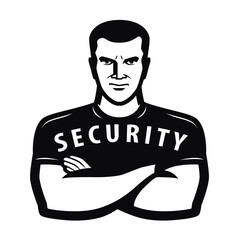 Security guard symbol. Protection concept vector illustration