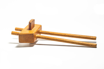 Marking gage, a tool for carpenter, on white background