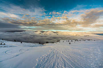 winter landscape in the mountains