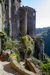 town of Calcata vechhia in  province of viterbo