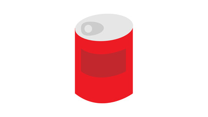 Cans for canned food on white background. Tin illustration