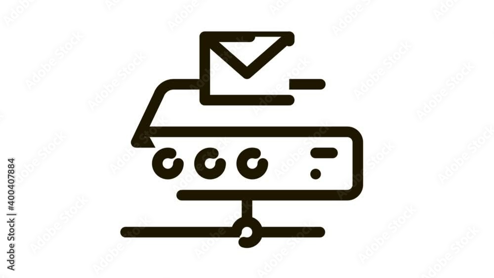 Aufkleber messaging digital technology icon animation. black messaging digital technology animated icon on whi