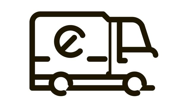 Kill Truck Icon Animation. black Kill Truck animated icon on white background