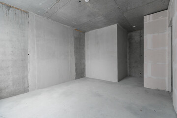 new apartment in a new building without finishing