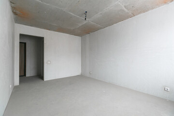 new apartment in a new building without finishing