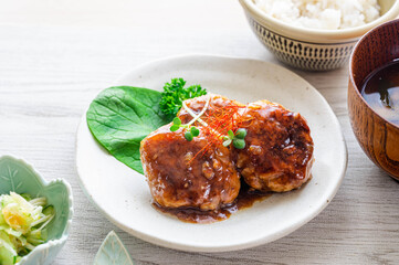 鶏のつくねのあんかけ