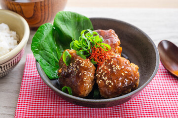 鶏のつくねのあんかけ
