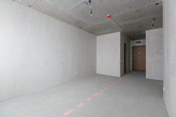 new apartment in a new building without finishing