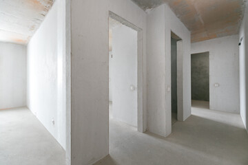 new apartment in a new building without finishing
