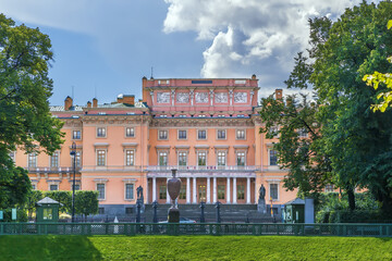 Saint Michael Castle, Saint Petersburg, Russia.