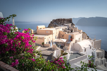 White architecture on Santorini island, Greece.