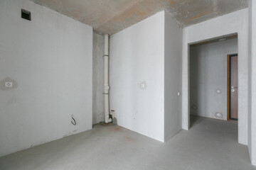 new apartment in a new building without finishing