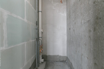 new apartment in a new building without finishing