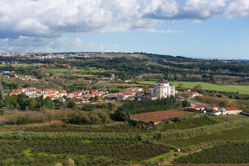 Fototapeta na wymiar View of Obidos village drom the castle, in Portugal