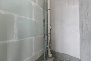 new apartment in a new building without finishing