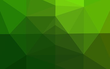 Obraz premium Light Green vector blurry triangle pattern.