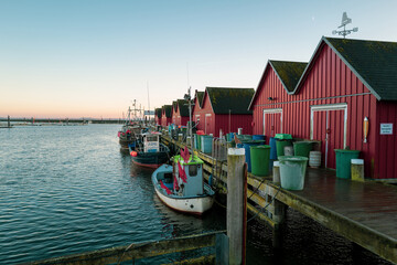Fototapeta na wymiar the small fishing port of Boltenhagen at the Baltic Sea