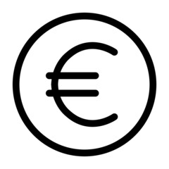 Euro icon in a circle