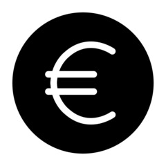 Obraz premium Euro icon in a circle