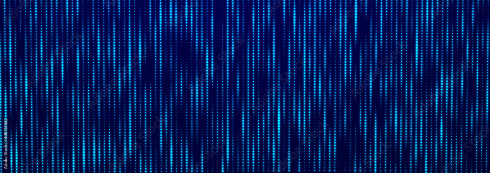 Aufkleber abstract matrix. gradient halftone. many green dots of different sizes on dark background. 3d