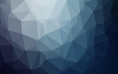 Dark BLUE vector polygonal background.