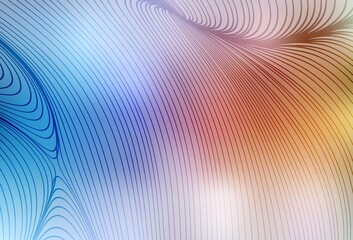 Light Blue, Yellow vector pattern with wry lines.