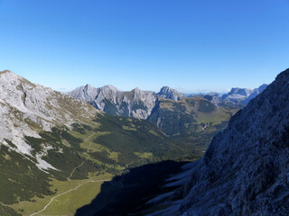 Mountain hiking Karwendel, Tyrol, Austria