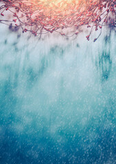 Blue Winter Background