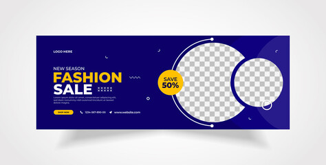 Fashion Facebook timeline cover and web banner template