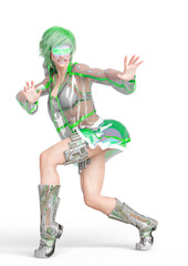 runner girl is frozen and can not run