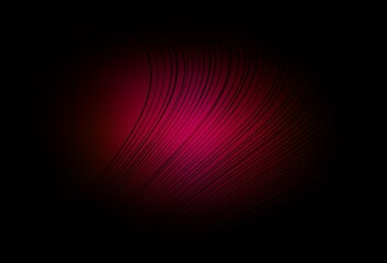 Dark Pink vector background with bent lines.