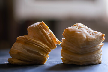 coffee in the office with criollitos puff pastry biscuits bill of flour and fat typical and traditional of Córdoba