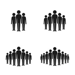 Obraz premium Team icon set, Vector isolated business team symbol illustration